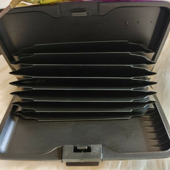 OWLS Wallet RFID Blocking Credit Debit Cards ID Black Purple - Picture 2 of 6